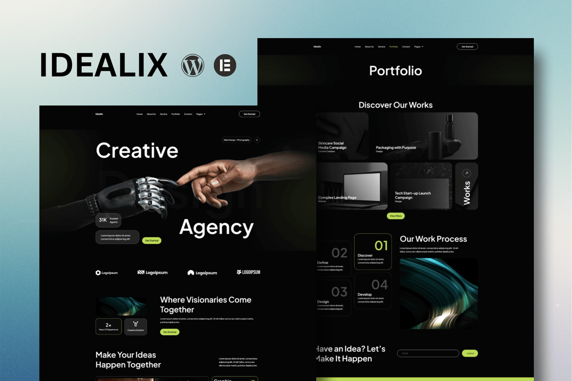 Download Idealix - Creative Digital Agency Elementor Template Kit