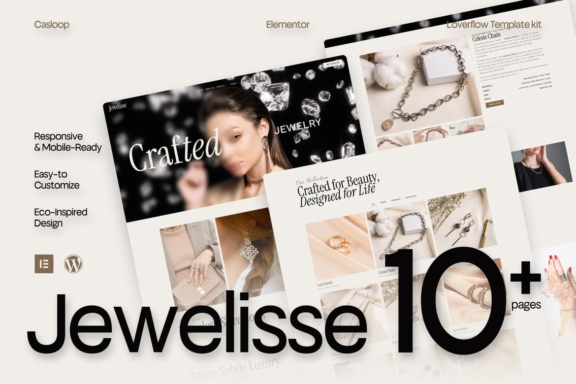 Download Jewelisse - Modern Luxury Jewelry Store Elementor Template Kit