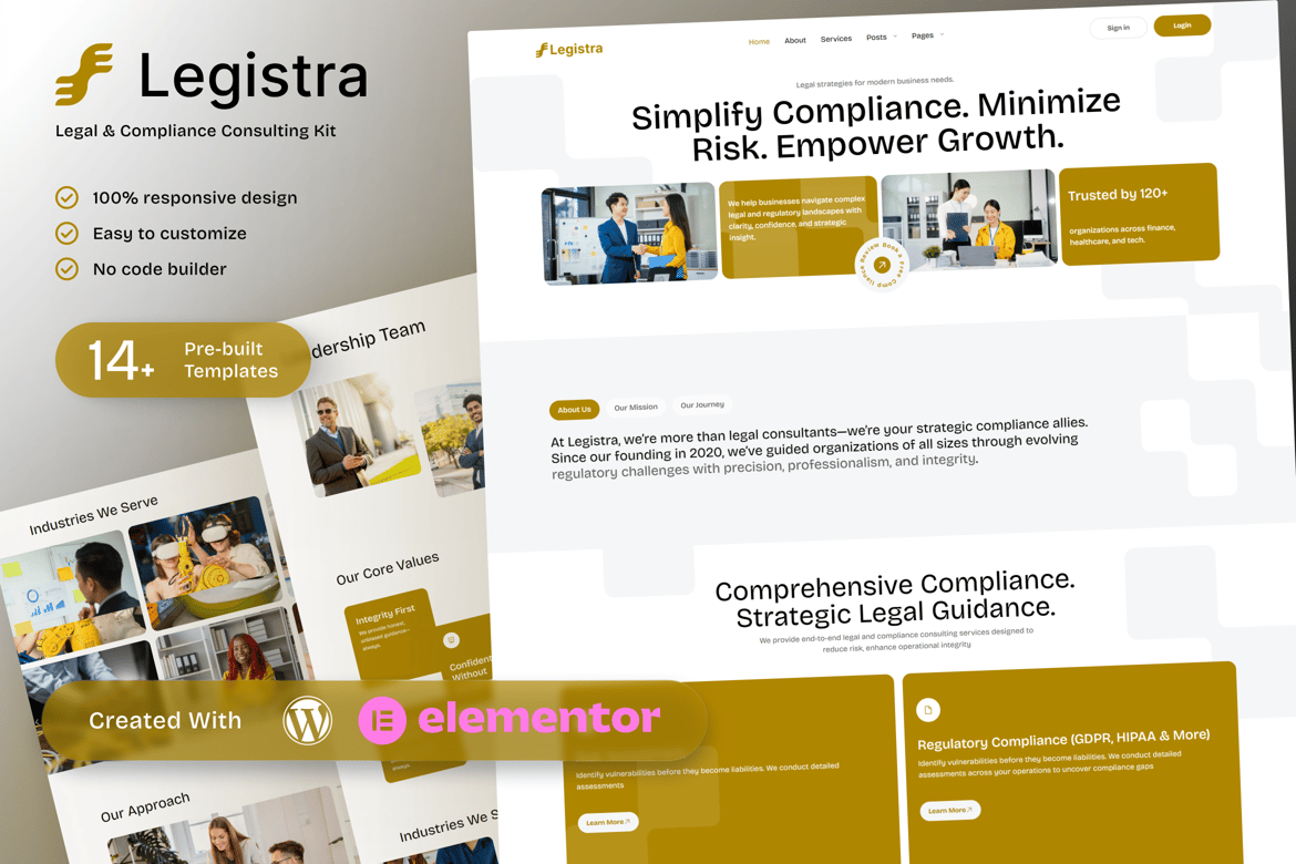 Download Legistra – Legal & Compliance Consulting Elementor Template Kit