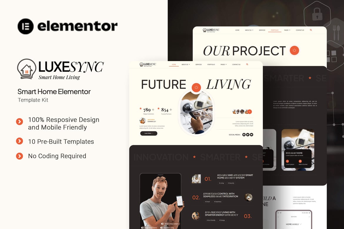 Download Luxesync - Smart Home Elementor Template Kit