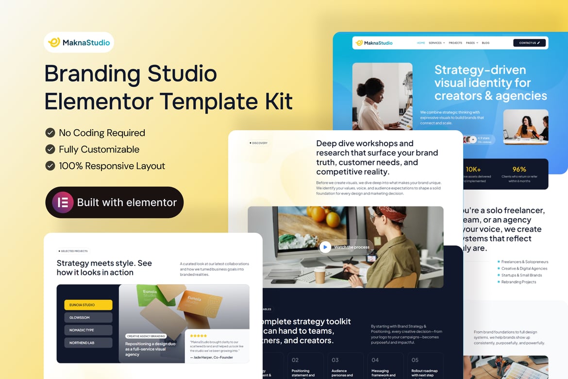 Download MaknaStudio - Branding Studio Elementor Pro Template Kit
