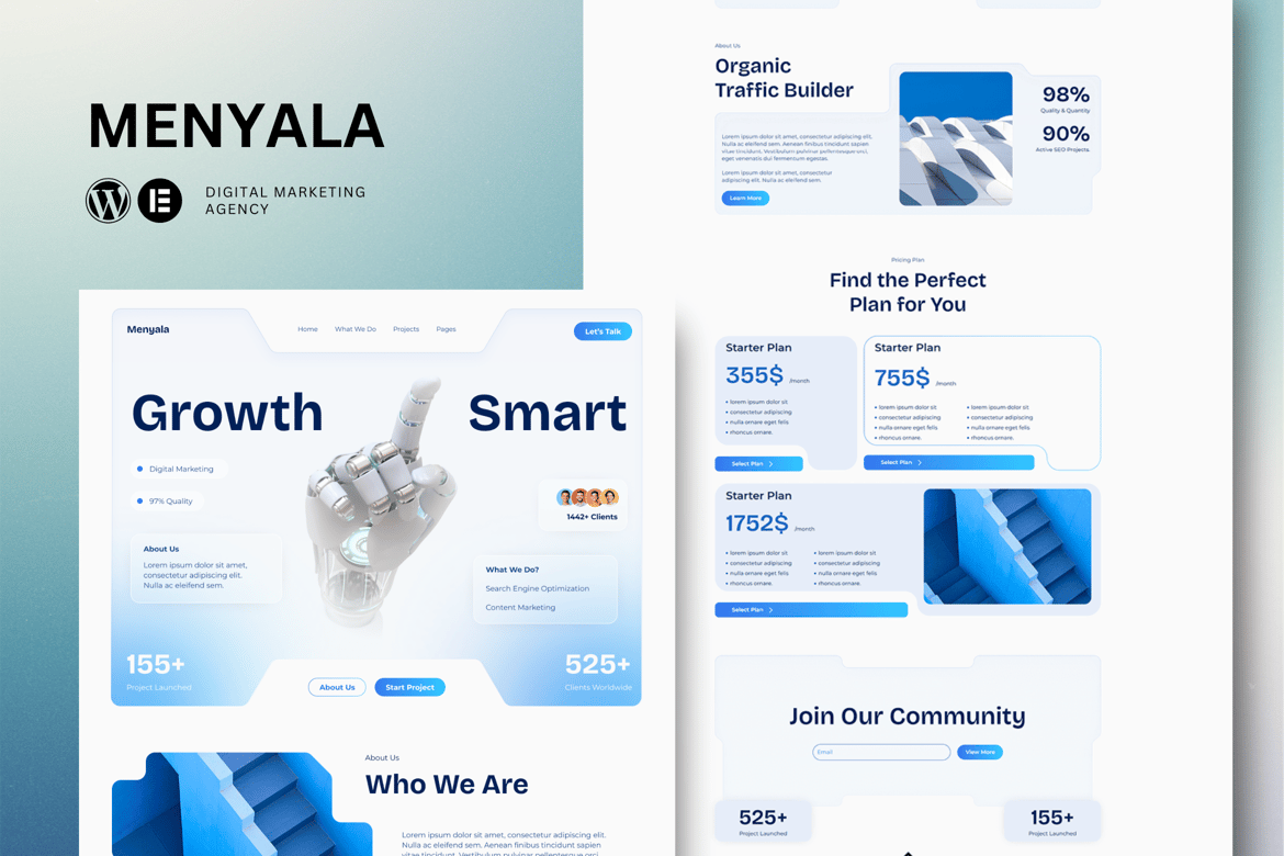 Download Menyala - Digital Marketing Agency Elementor Template Kit