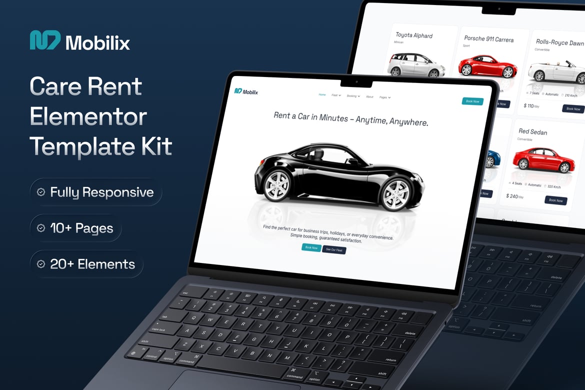 Download Mobilix - Car Rent Elementor Template Kit