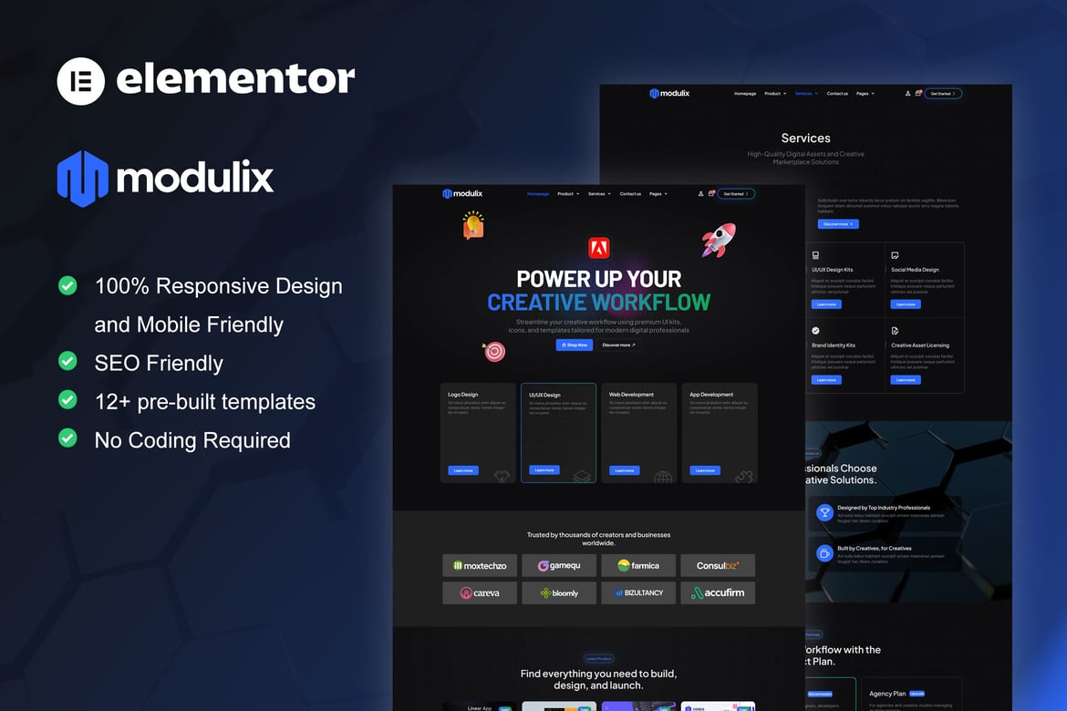 Download Modulix - Digital Product Store Elementor Pro Template Kit