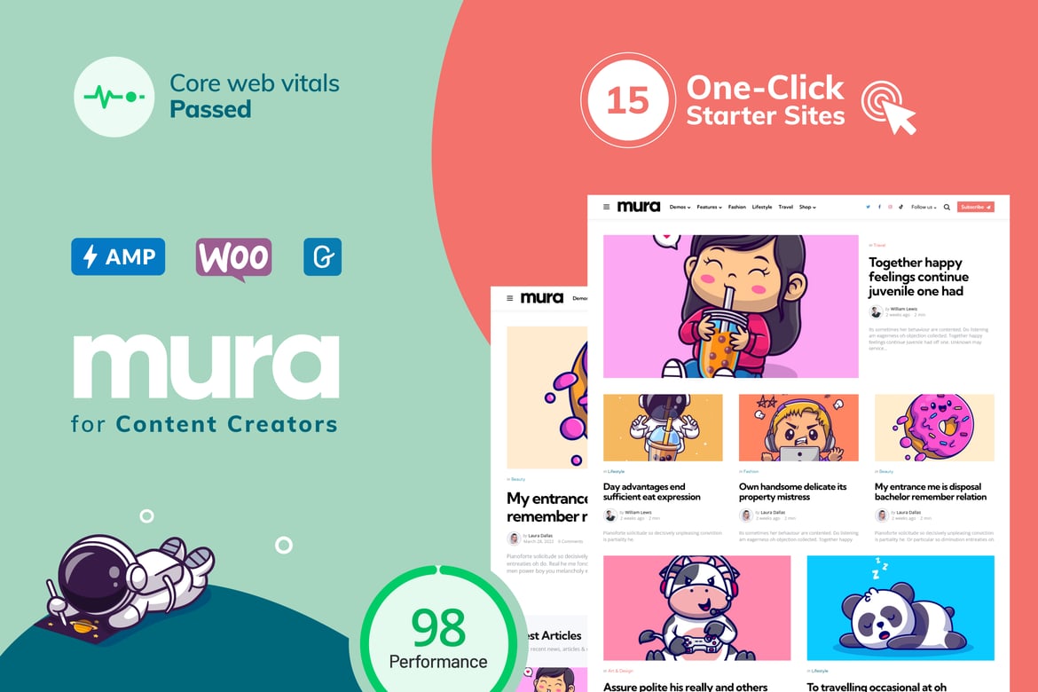 Download Mura - WordPress Theme for Content Creators