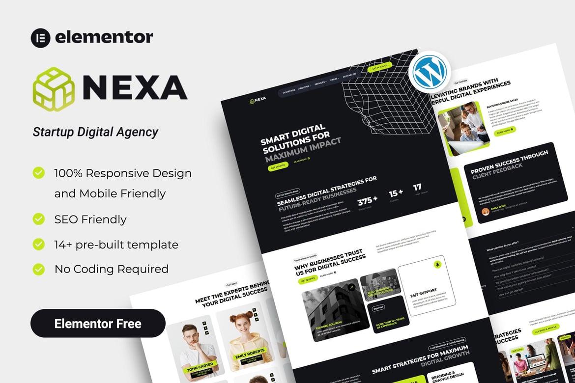 Download Nexa - Startup Digital Agency Elementor Template Kit