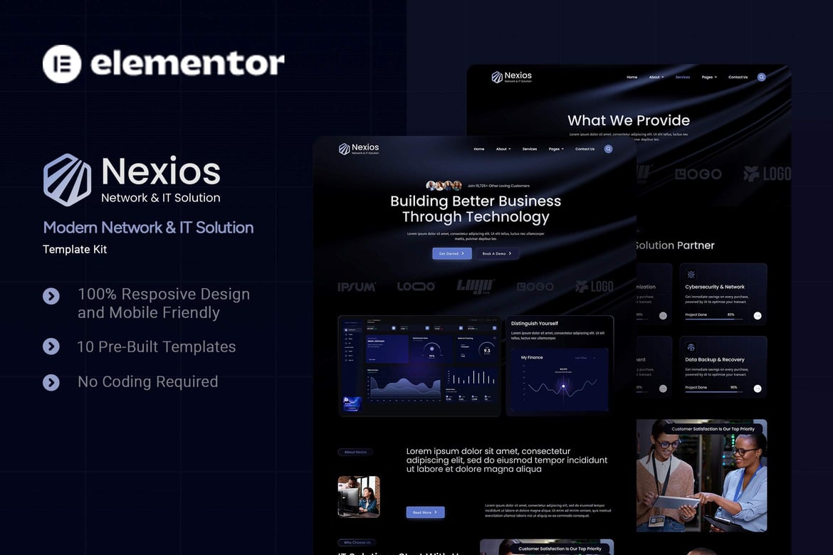 Download Nexios - Modern Network & IT Solution Elementor Template Kit