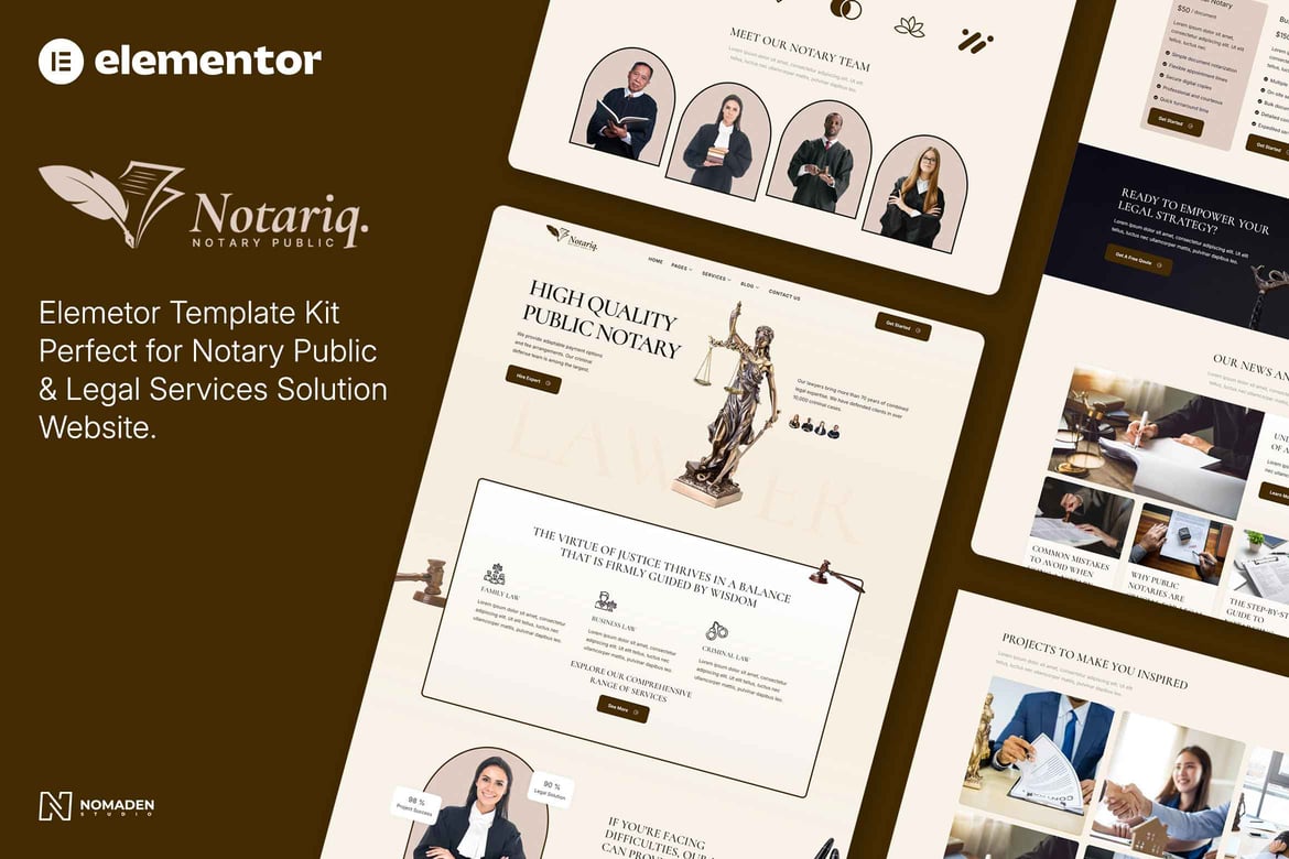Download Notariq - Notary Public & Legal Services Elementor Template Kit