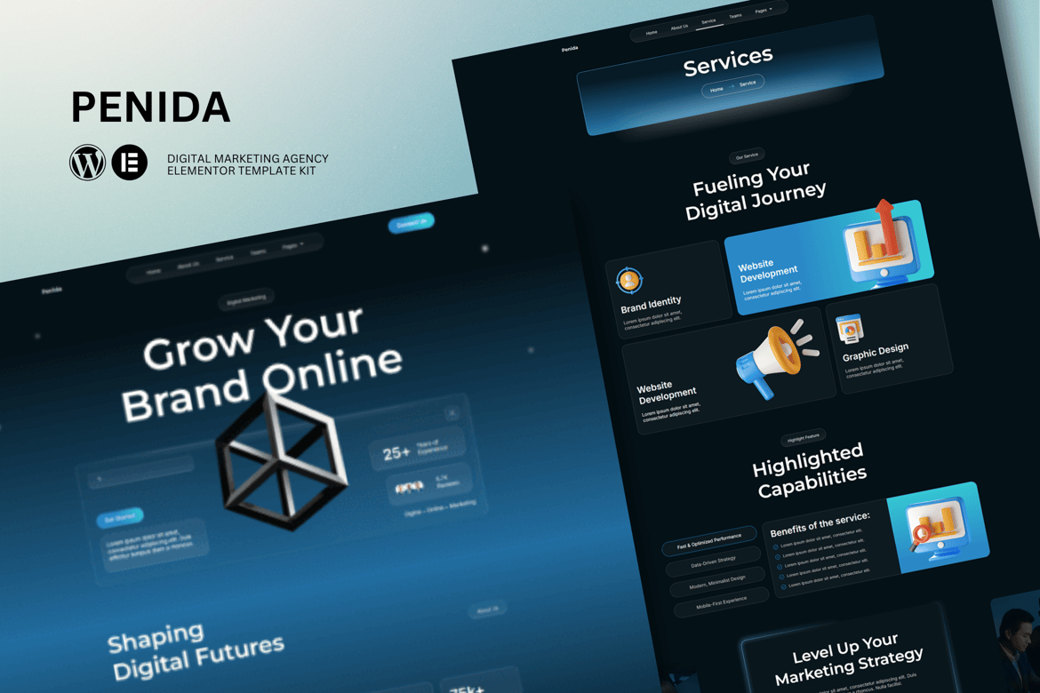 Download Penida - Digital Marketing Agency Elementor Template Kit