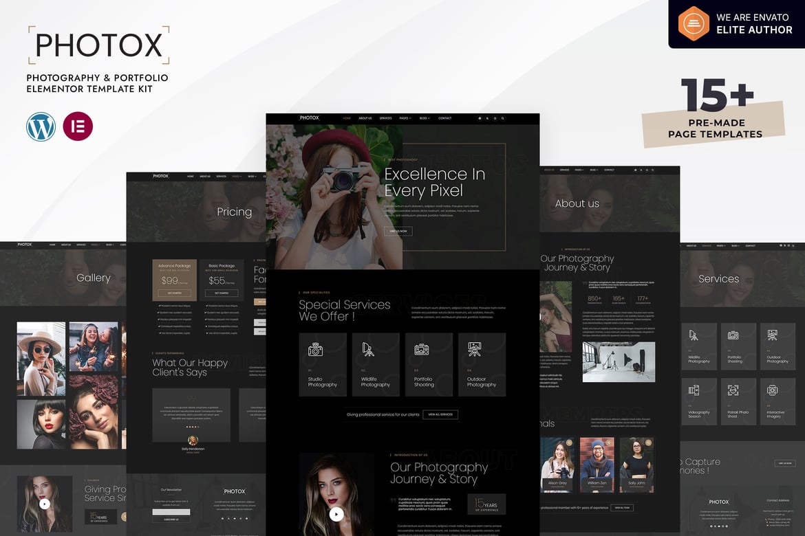 Download Photox - Photography & Portfolio Elementor Template Kit
