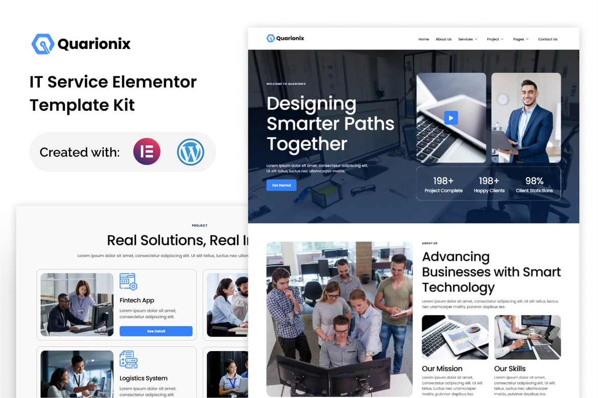 Download Quarionix - IT Service Elementor Template Kit