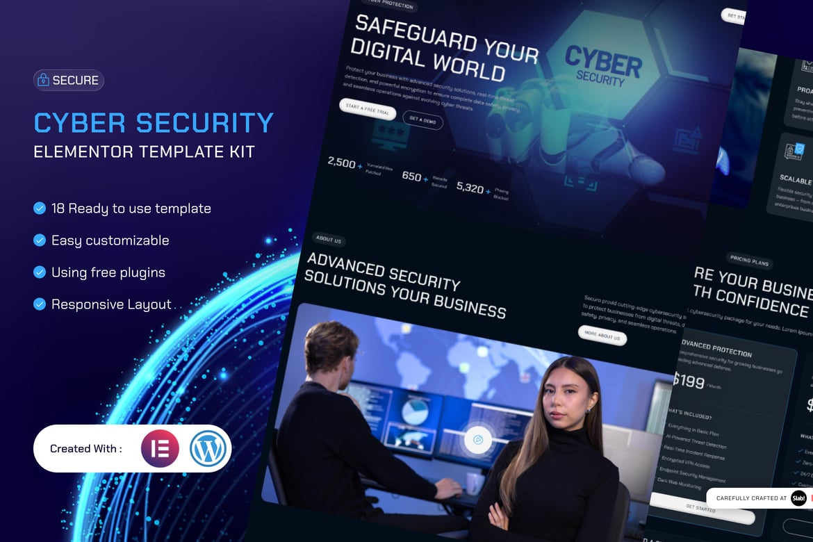 Download Secure – Cyber Security Elementor Template Kit