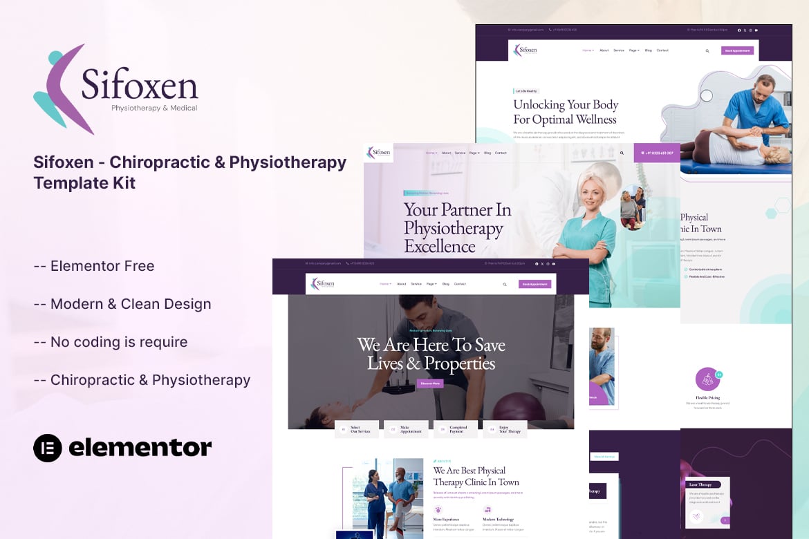 Download Sifoxen - Chiropractic & Physiotherapy Template Kit