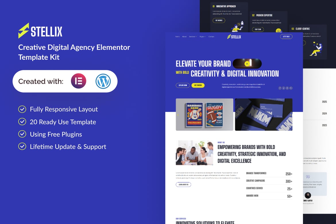 Download Stellix - Creative Digital Agency Elementor Template Kit
