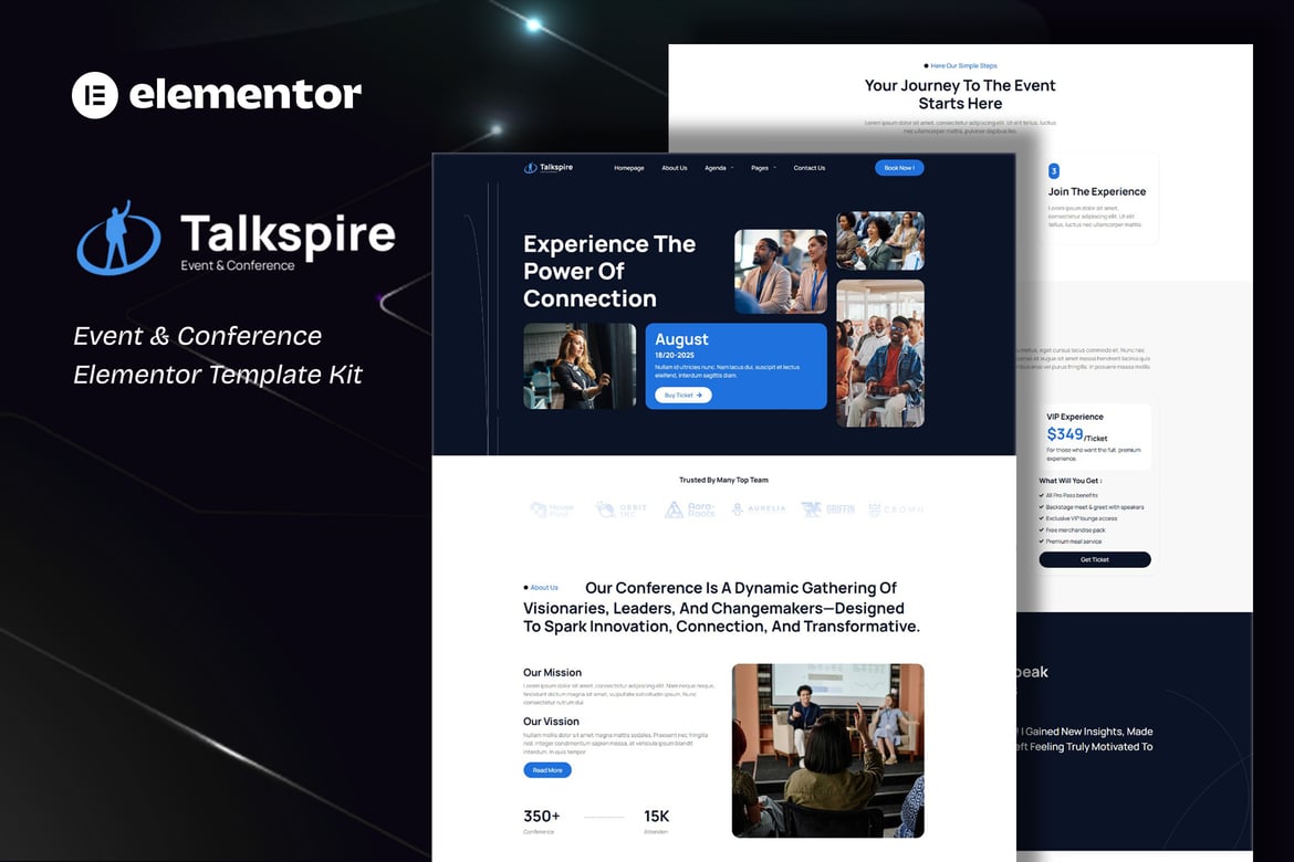 Download Talkspire - Event & Conference Elementor Template Kit