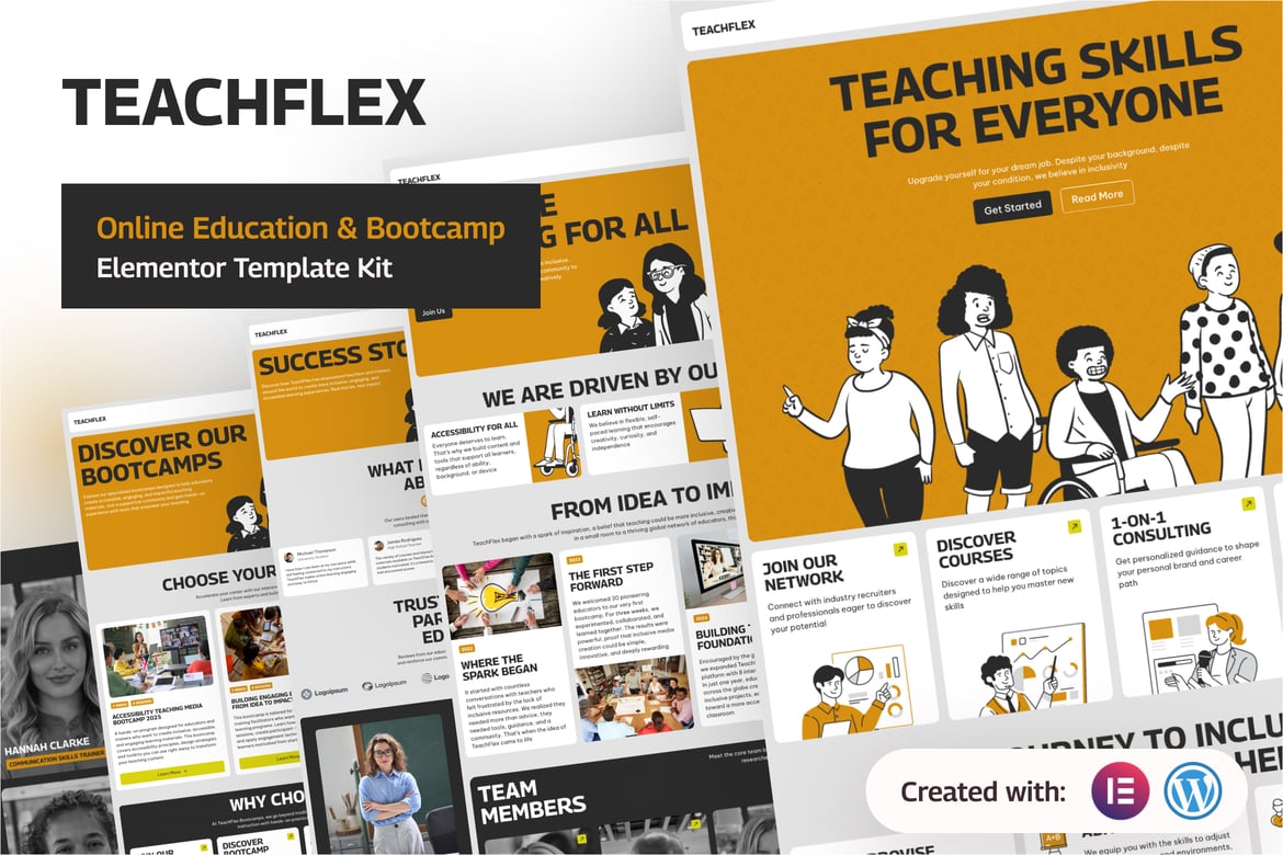 Download Teachflex - Online Education & Bootcamp Elementor Template Kit