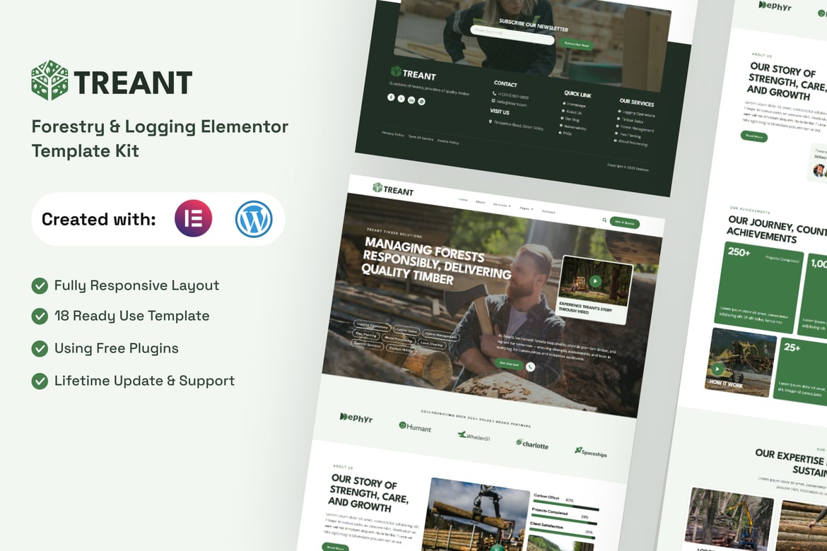 Download Treant - Forestry & Logging Elementor Template Kit
