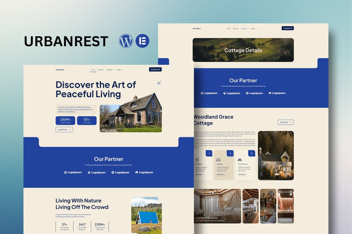 Download Urbanrest - Nature Cottage Elementor Template Kit