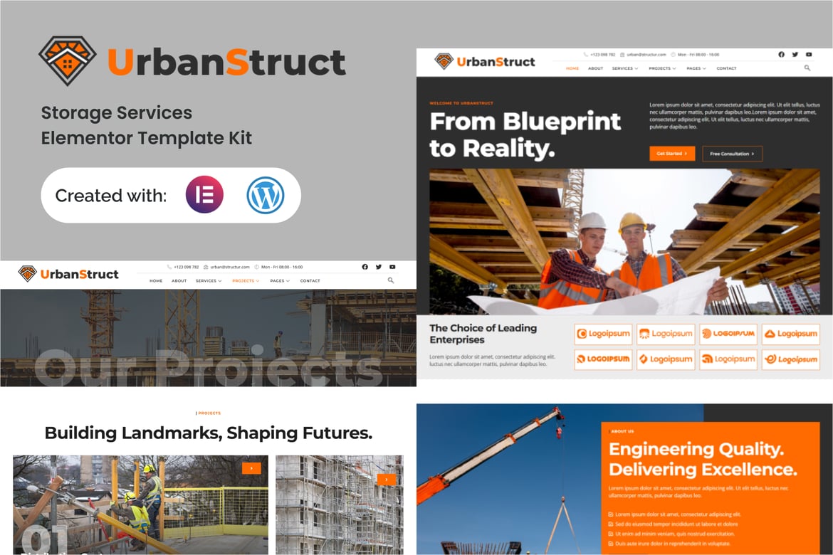 Download Urbastruct - Construction & Building Service Elementor Template Kit
