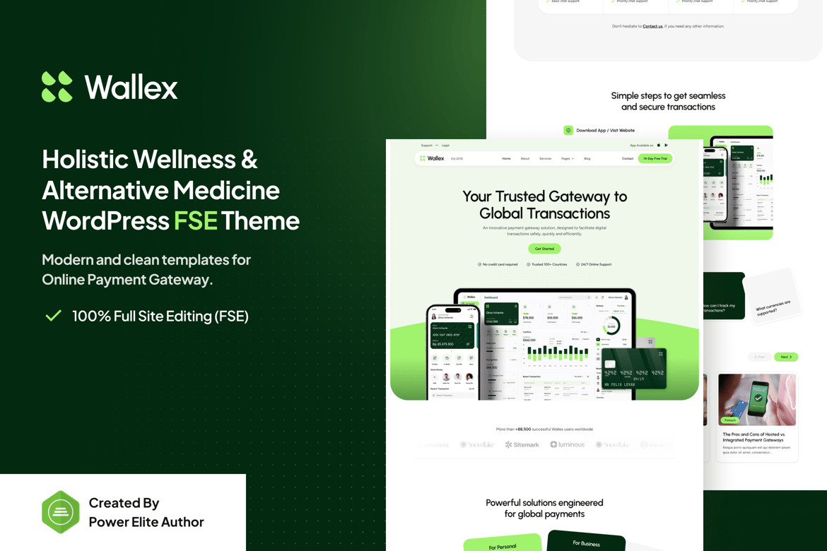 Download Wallex – Online Payment Gateway WordPress Theme
