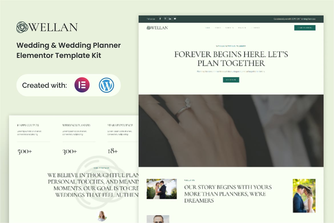 Download Wellan - Wedding & Wedding Planner Elementor Template Kit